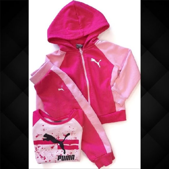 Puma Other - 💜 Puma 3 Piece Track Suit Set Hoodie Pants Top